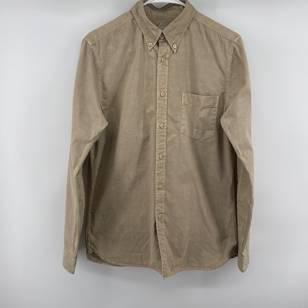 Xacus Heritage Limited Edition‎ Tan Cotton Button Down Shirt Mens Medium 421ML